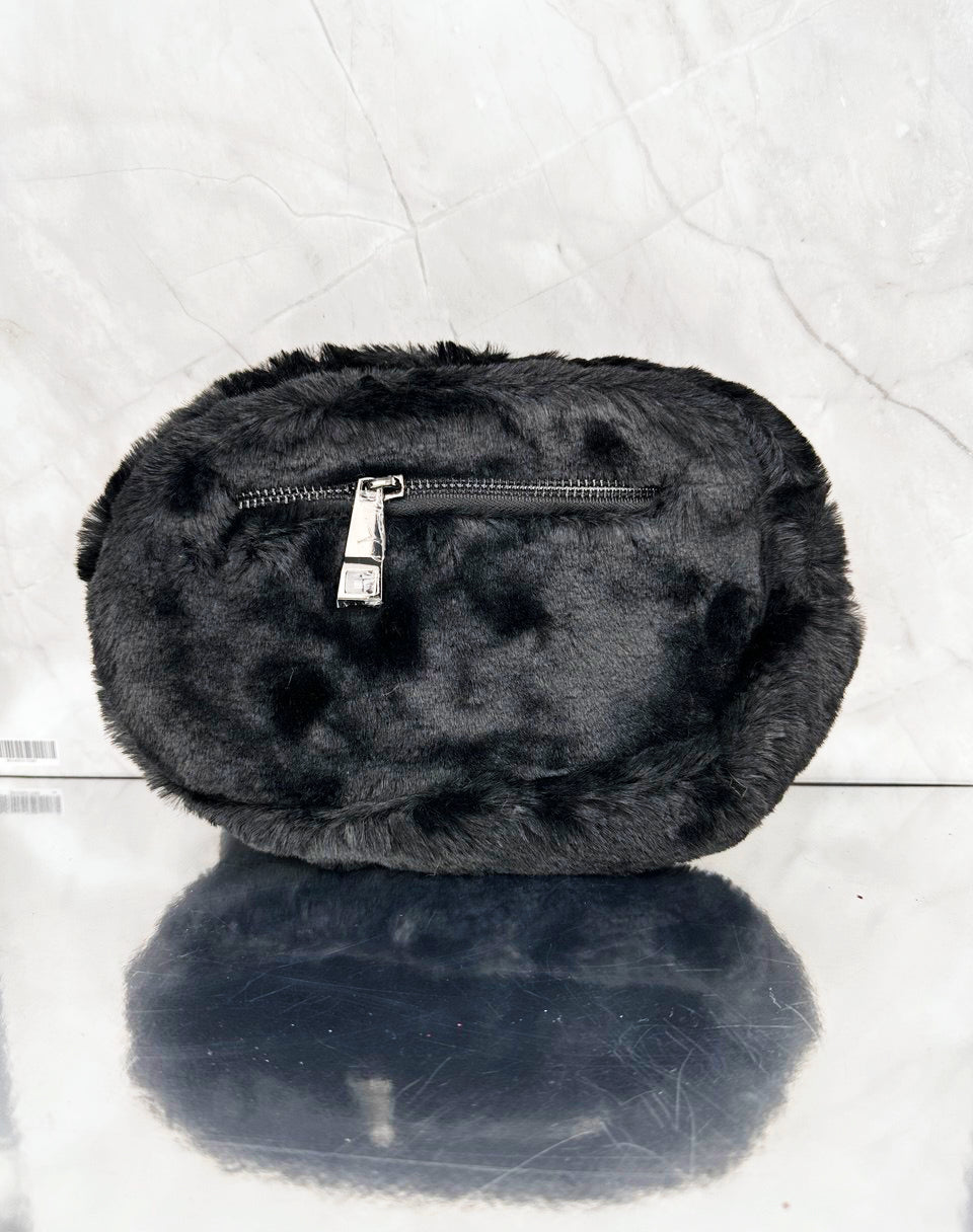 Marsupio Piccolo in Pelliccia Nera