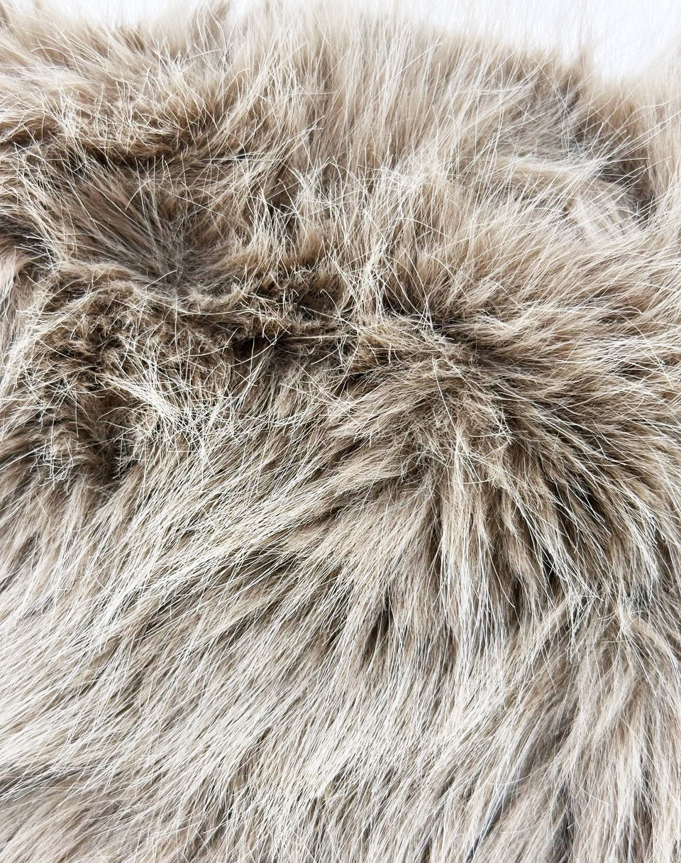 Borsa Elegante in Pelliccia con Manico Oro