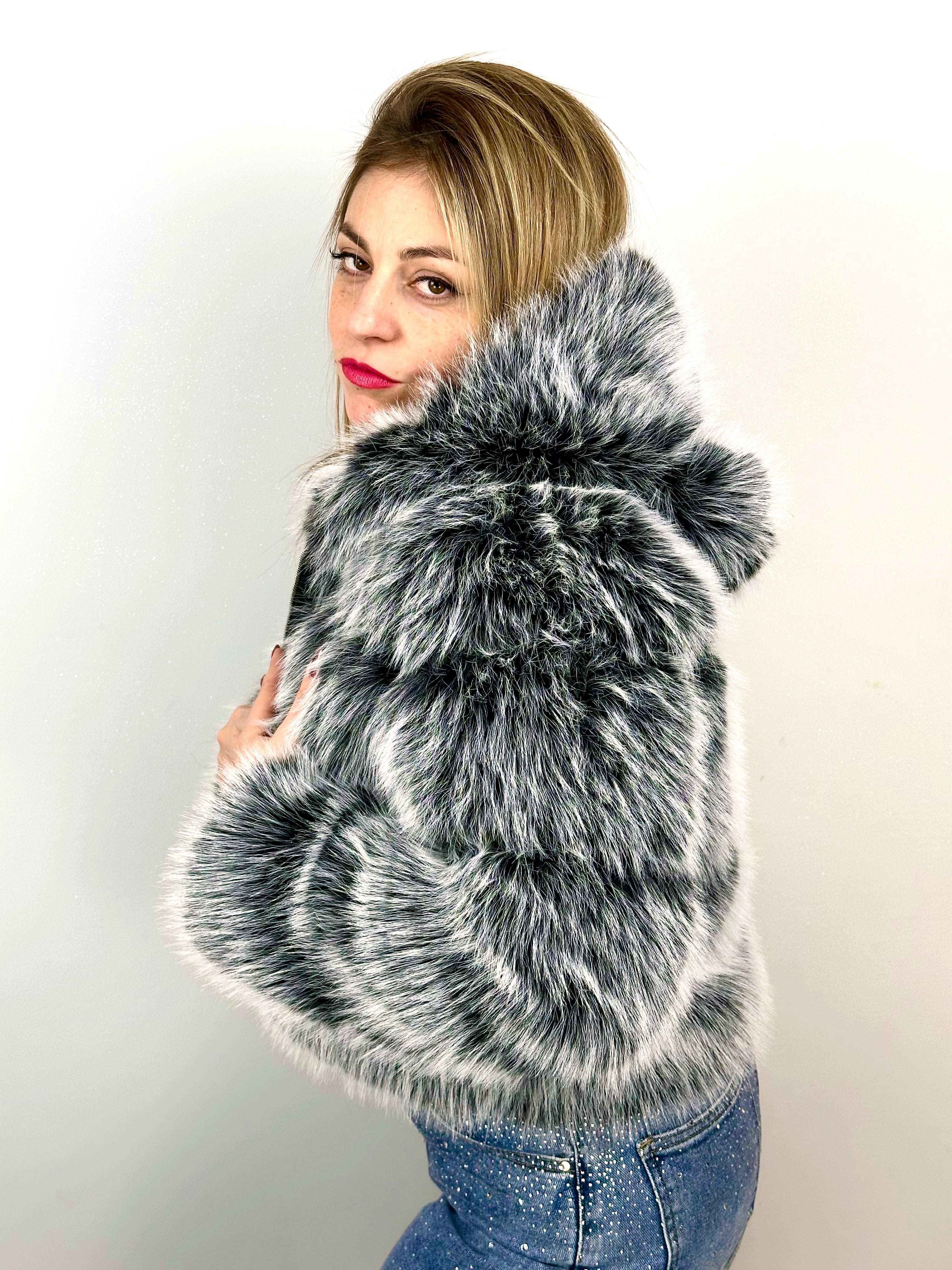 Giubbotto Eco Pelliccia Effetto Volpe