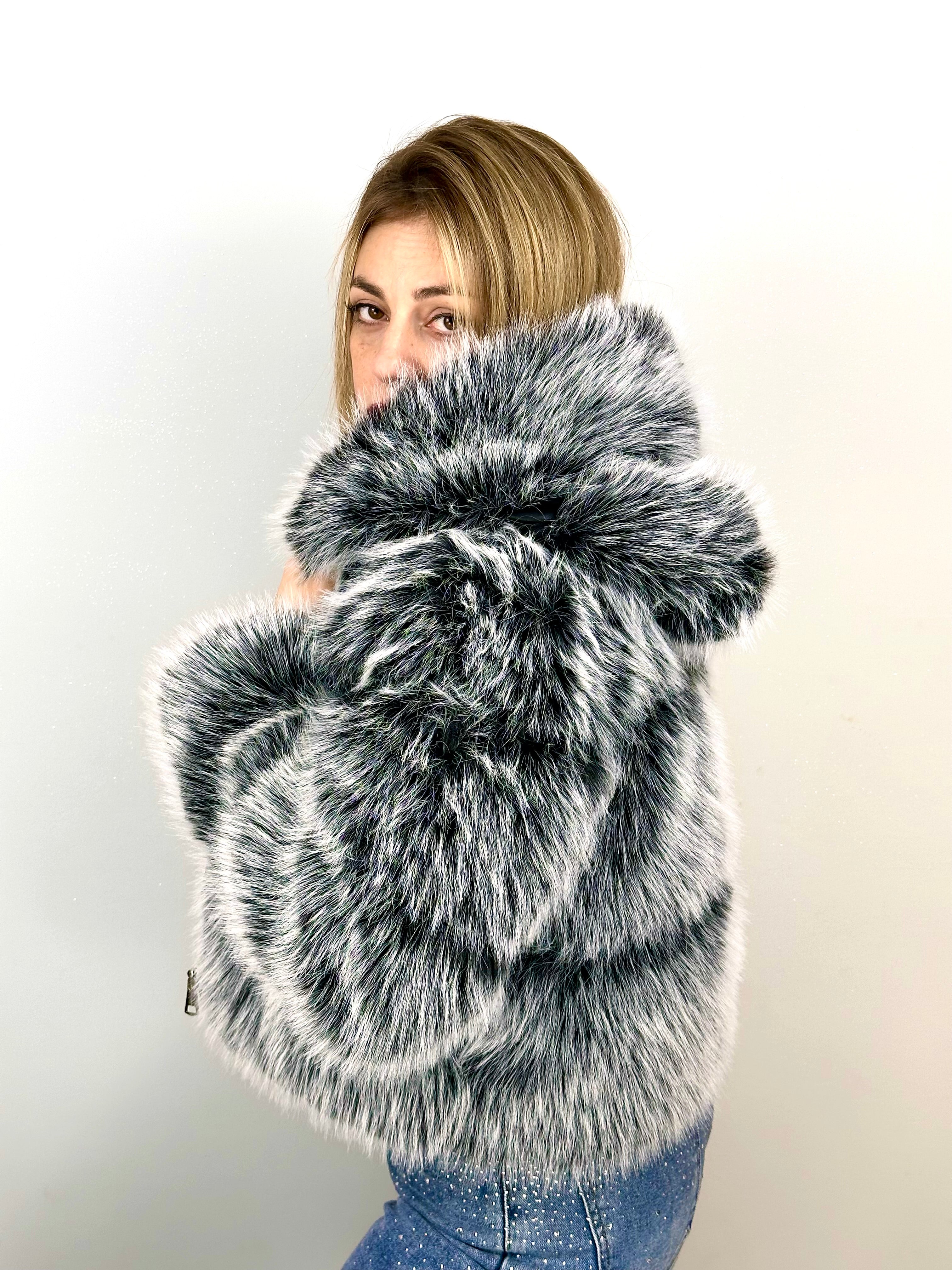 Giubbotto Eco Pelliccia Effetto Volpe