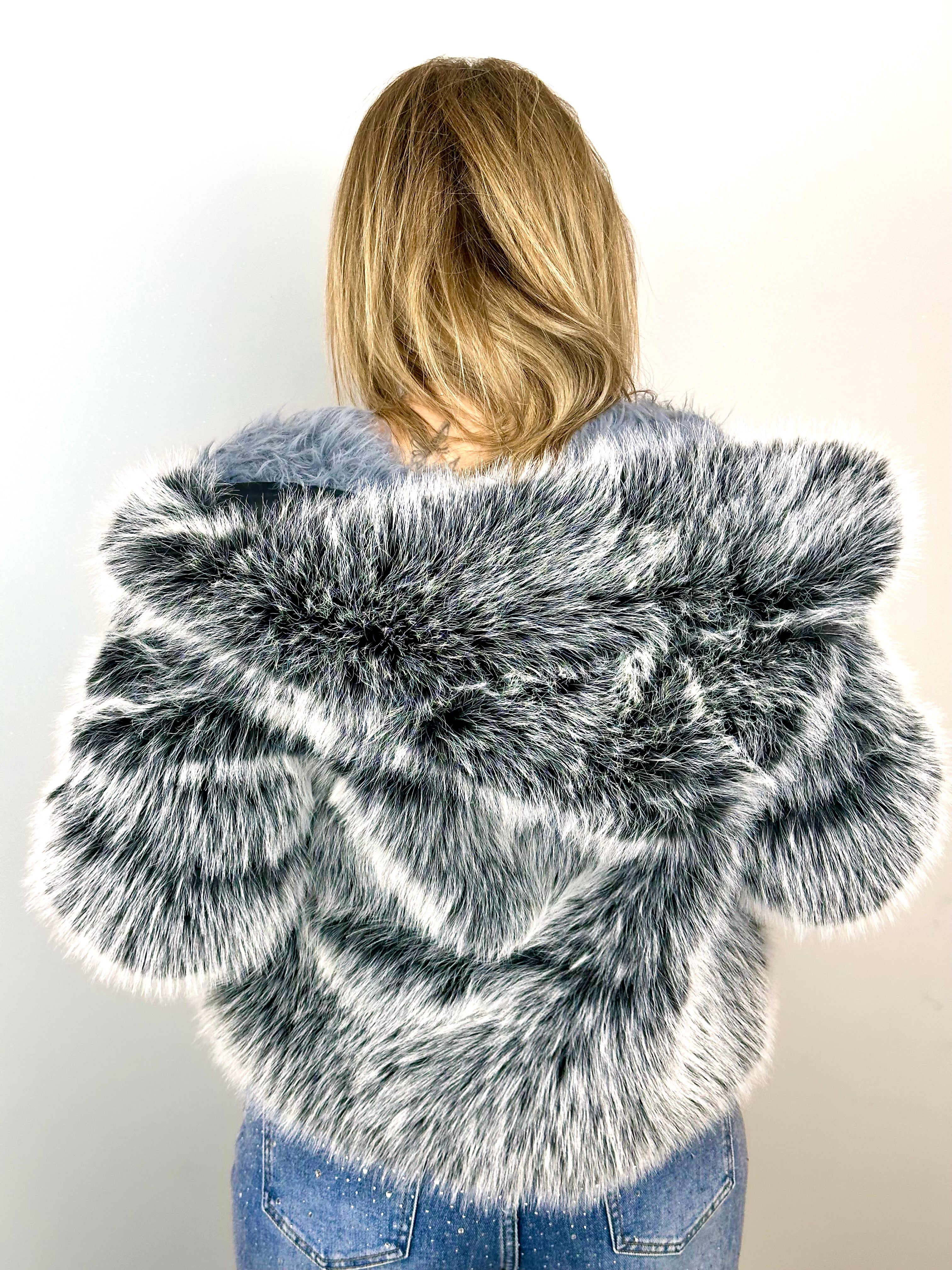 Giubbotto Eco Pelliccia Effetto Volpe